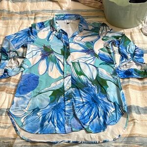 CCH Collection Blue Floral Shirt